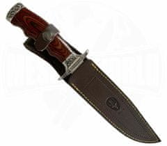Muela SARRIO-19R 195mm blade, golden zamak guard and cap and rosewood pakkawood handle