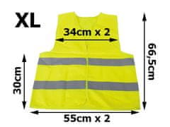Sobex Reflexná cestná výstražná vesta žltá XL