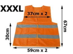 Sobex Reflexná bezpečnostná vesta oranžová 3XL