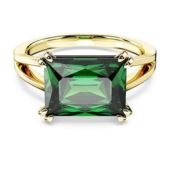 Swarovski Luxusný pozlátený prsteň s kryštálom Matrix 56771