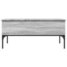 Vidaxl Konferenčný stolík sivá sonoma 100x50x45cm kompozitné drevo+kov