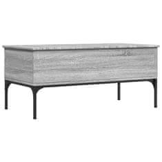 Vidaxl Konferenčný stolík sivá sonoma 100x50x45cm kompozitné drevo+kov