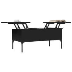 Vidaxl Konferenčný stolík, čierny 100x50x45 cm, kompozitné drevo+kov