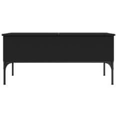 Vidaxl Konferenčný stolík, čierny 100x50x45 cm, kompozitné drevo+kov