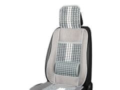 Poťah sedadla guličkový šedý s opierkou bedier a hlavy