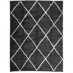 Petromila vidaXL Shaggy koberec PAMPLONA, vysoký vlas, čierno krémový 300x400 cm
