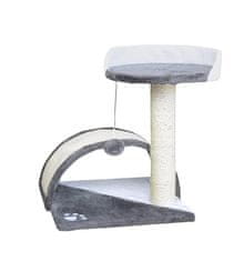 shumee Škrabadlo Grey Cat s platformou na sisalovom stĺpiku.Škrabadlo