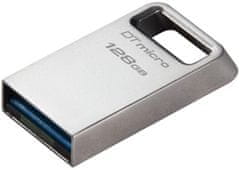 Kingston DataTraveler Micro, 128GB (DTMC3G2/128GB), strieborná