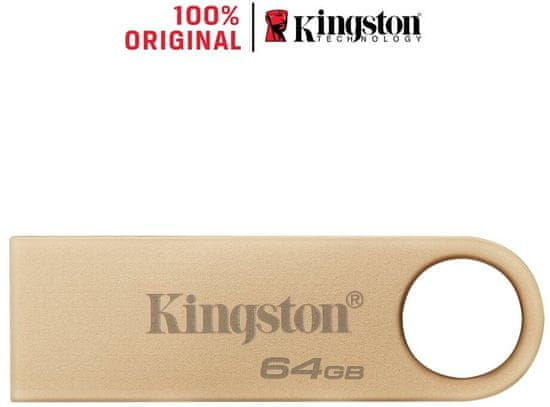 Kingston DataTraveler sa9 G3, 64GB (DTSE9G3/64GB), zlatá