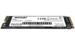 Patriot P310 960GB SSD / Interný / M.2 PCIe Gen3 x4 NVMe 1.3 / 2280