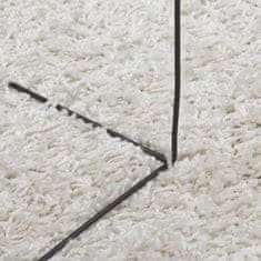 Petromila vidaXL Shaggy koberec PAMPLONA, vysoký vlas, moderný, krémový Ø 240 cm