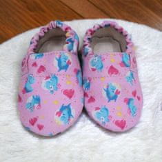 Copa cop Detské textilné papuče Barefoot - Ružový jednorožec, 24.5