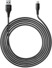TRUST napájecí kábel GTX266 USB-C - USB-A pro PS5 ovládač Dualsansa, Play & Charge, 3m, čierna