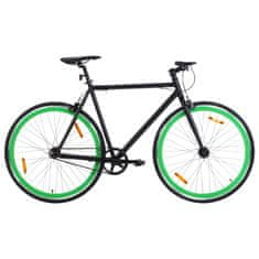 Vidaxl Bicykel s pevným prevodom čierno-zelený 700c 59 cm