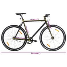 Petromila vidaXL Bicykel s pevným prevodom čierny 700c 51 cm