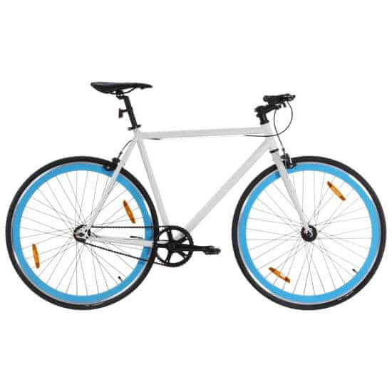 Petromila vidaXL Bicykel s pevným prevodom bielo-modrý 700c 55 cm