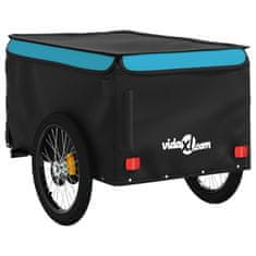 Vidaxl Vozík za bicykel, čierno modrý 45 kg, železo