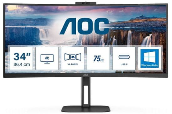 AOC CU34V5CW - LED monitor 34" UW-QHD (CU34V5CW/BK)