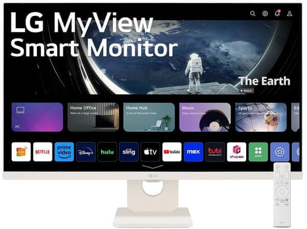 monitor LG Smart Monitor 27SR50F úhlopříčka displeje 27 palců Full HD rozlišení Nano IPS 1920 1080 pestrobarevný obraz skvělý pro práci zábava hra film seriál