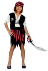 Detský kostým Pirátka - vel.S (110-120 cm)
