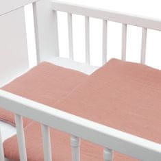 NEW BABY Mušelínový set s výplňou New Baby 80x70 cm ružový 