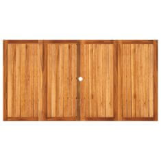 Vidaxl Záhradný stôl sivý 180x90x75 cm polyratan akáciové drevo