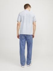 Jack&Jones Pánske polo tričko JJEJOSH Standard Fit 12247387 White Melange (Veľkosť S)