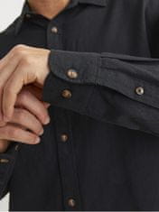 Jack&Jones Pánska košeľa JJESUMMER Comfort Fit 12248384 Black (Veľkosť L)