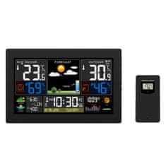Solight Solight meteostanica, XL farebný LCD, teplota, vlhkosť, tlak, RCC, čierna TE81XL