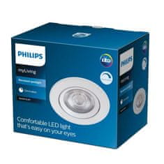 Philips LED Zapustené bodové svietidlo Philips SPARKLE SL261 set 3ks 8718699755867 3x5W 3x350lm 2700K IP20 biele stmievateľné