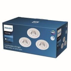 Philips LED Zapustené bodové svietidlo Philips SPARKLE SL261 set 3ks 8718699755980 3x5,5W 3x350lm 2700K IP20 biele stmievateľné