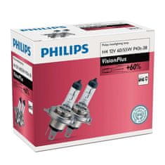 Philips Philips H4 12V 60/55W P43t Vision Plus plus 60% 2ks 12342VPC2
