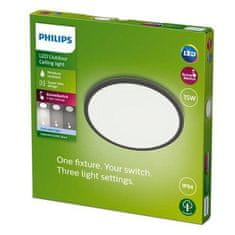 Philips Philips Superslim CL550 vonkajšie prisadené LED svietidlo 15W 1500lm 4000K krokové stmievanie IP54 25cm, čierne
