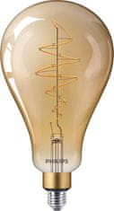 Philips Philips Vintage LED žiarovka E27 A160 40W 470lm 1800K stmievateľné, jantárová