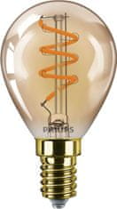 Philips Philips LED filament žiarovka E14 P45 3W (25W) 250lm 2200K stmievateľná, jantárová