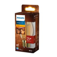 Philips Philips LED filament žiarovka E14 B35 3,1W (25W) 250lm 1800K nestmievateľná, jantárová