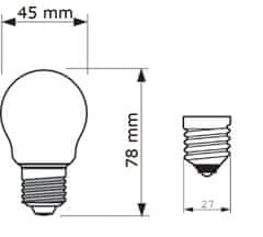 Philips Philips MASTER LED Luster ND 2.3-40W E27 827 P45 CLG UE 2,3 W 485lm