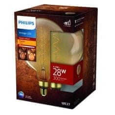 Philips Philips Vintage LED žiarovka E27 G200 25W 300lm 1800K nestmievateľná, gold