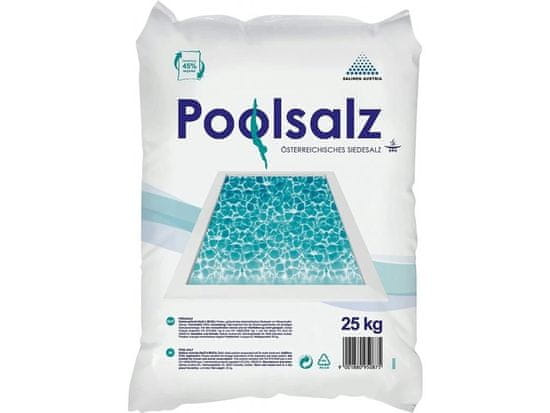 BazenyShop POOLSALZ - Bazénová soľ na výrobu chlóru elektrolýzou certifikovaná BPR 528/2012 25kg