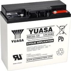 4DAVE Yuasa Pb trakční záložní akumulátor AGM 12V/22Ah pro cyklické aplikace (REC22-12I)