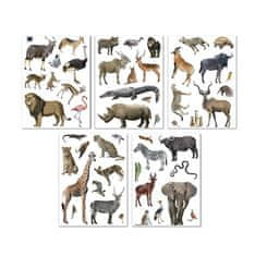 Apli Samolepka "Stickers", zvieratá savany, odstrániteľné, 50 ks, 19427