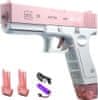 Automatická vodná pištoľ Spray so zásobníkmi ružová