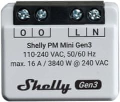 Shelly Gen3 PM Mini, spínací modul, WiFi
