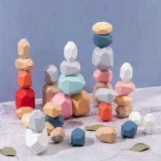 Montessori drevená hračka - Balansujúce kamene
