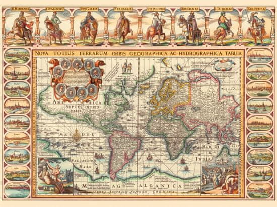 DINO Puzzle Historická mapa sveta 2000 dielikov