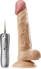XSARA Realistický penis s varlaty, na přísavce, na ovládání, 10 sex funkcí - 72495196