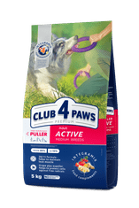 Club4Paws Premium suché krmivo pre aktívne stredne veľké psy ACTIVE 5 kg