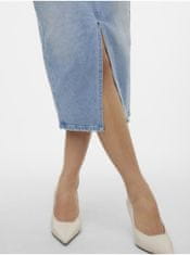 Vero Moda Svetlomodrá dámska džínsová midi sukňa Vero Moda Veri L
