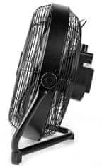 Nedis stojanový ventilátor/ průměr 30 cm/ výkon 43 W/ plynulá rychlost/ naklápěcí/ dobíjecí/ USB-A/ kovový/ černý