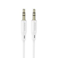 Borofone Audio kábel BL18 jack 3,5 mm na jack 3,5 mm biely